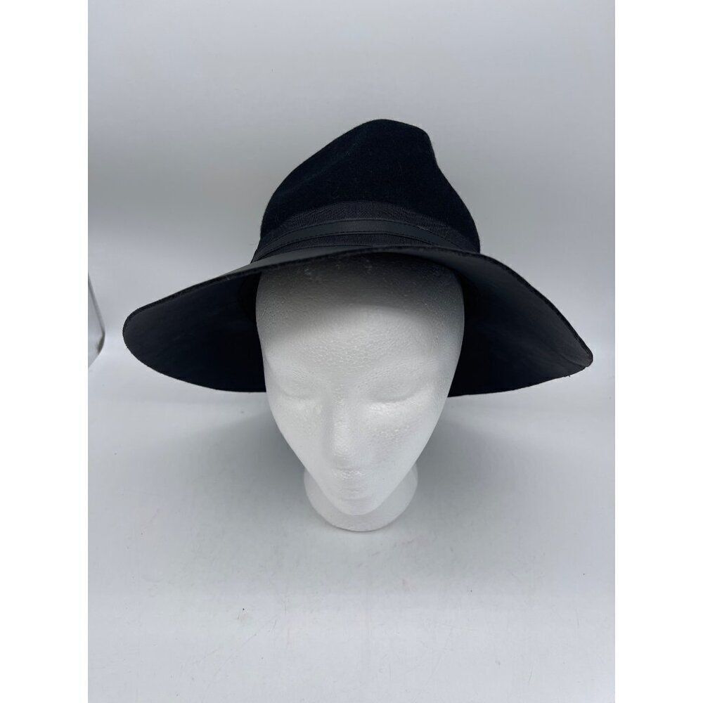 Vince Camuto Women Black Wool Floppy Adjustable Hat One Size NWT <3
